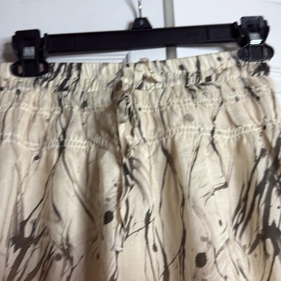 Roey Wang High Waisted Wide Leg Patterned 100% Linen Pants size S - Picture 3 of 10